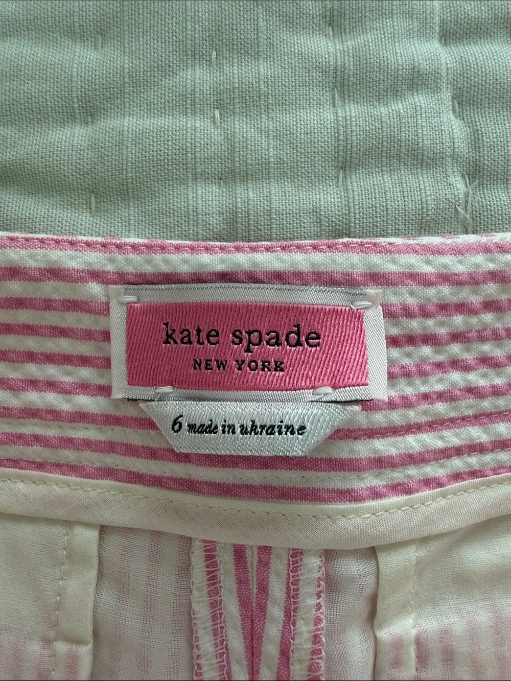 kate spade Pink and White Striped Shorts
